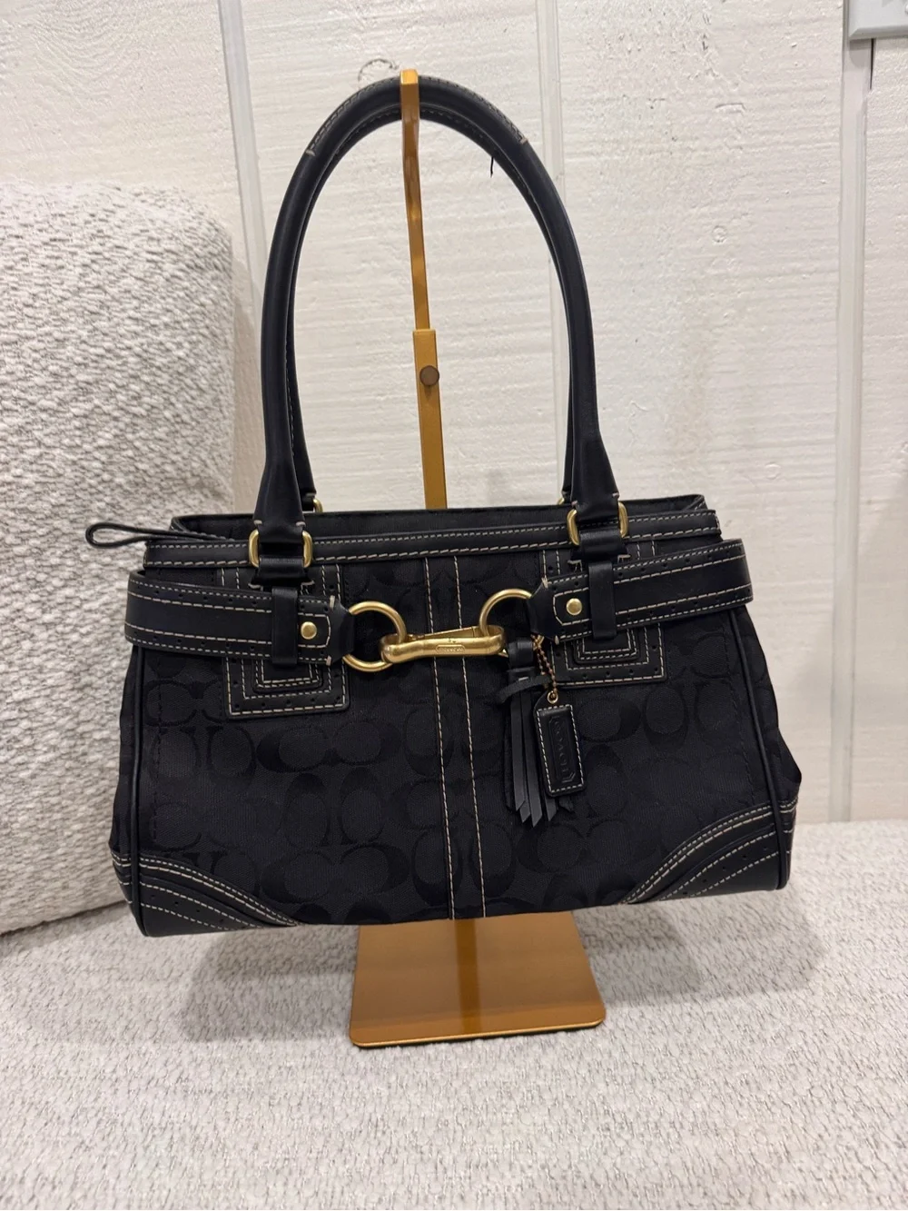 Vintage Coach Hampton Signature C Satchel